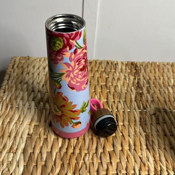 Floral pioneer‎ woman Insulated Water Bottle with Pink Lid - Picture 2 of 6